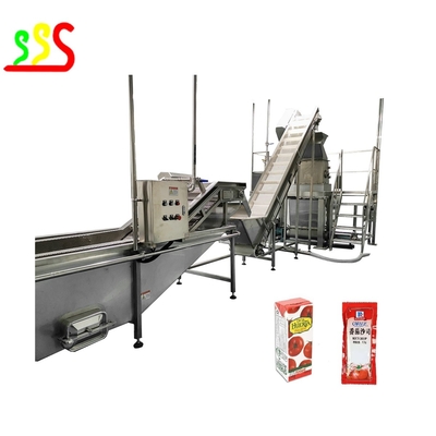 Tomato Paste Sauce Jam Ketchup Fruit Processing Line 500kg/H